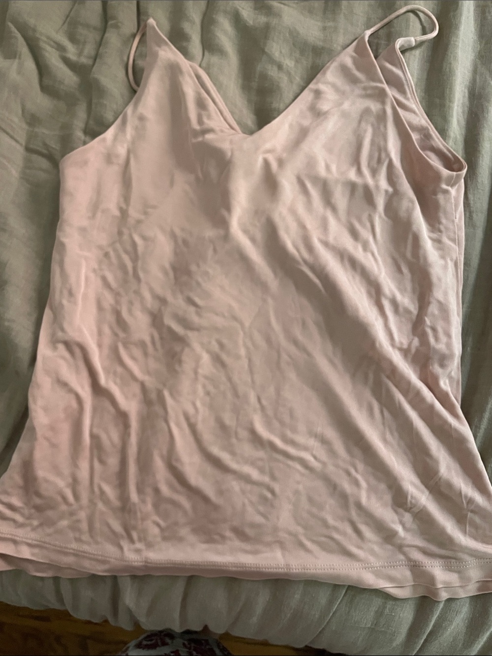 H&M Pale Pink V-Neck Spaghetti Strap Tank Top